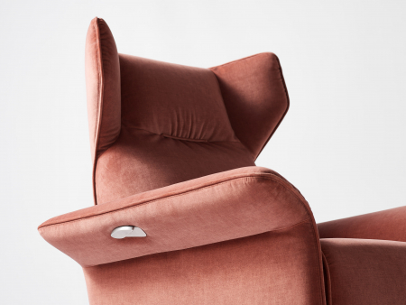 Fotoliu Modern Rotativ cu Recliner Voyage Plus Personalizabil Stil Contemporan Cadru Lemn Masiv Tapiterie Stofa sau Piele [5]