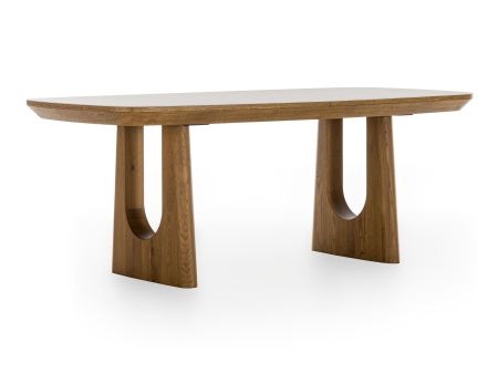 Masa dining Galla, personalizabila, 160x90cm sau 200x100cm, lemn de stejar, ceramica, multiple finisaje disponibile, stil japandi [8]