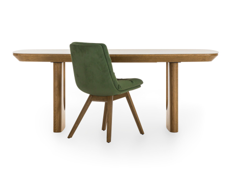 Masa dining Galla, personalizabila, 160x90cm sau 200x100cm, lemn de stejar, ceramica, multiple finisaje disponibile, stil japandi [7]