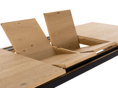 Masa extensibila Corail, lemn masiv de stejar si panel furniruit, finisaj 353, stil industrial [11]