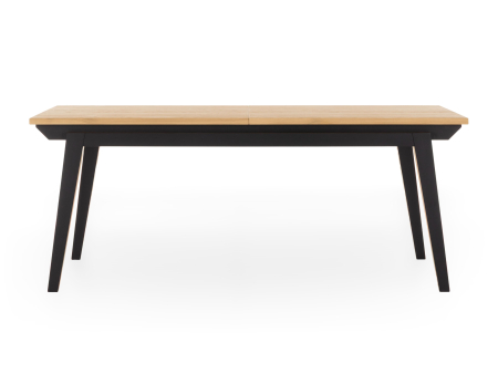 Masa extensibila Corail, lemn masiv de stejar si panel furniruit, finisaj 353, stil industrial [6]