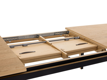 Masa extensibila Corail, lemn masiv de stejar si panel furniruit, finisaj 353, stil industrial [10]