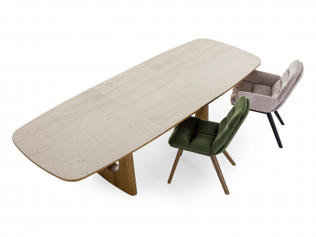 Masa extensibila Galla, personalizabila, dimensiuni variate, lemn de stejar, ceramica, multiple finisaje disponibile, stil japandi [14]