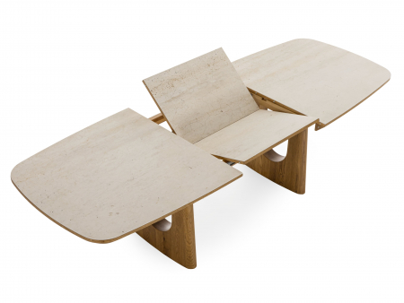 Masa extensibila Galla, personalizabila, dimensiuni variate, lemn de stejar, ceramica, multiple finisaje disponibile, stil japandi [9]