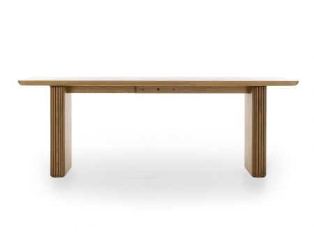 Masa extensibila Linea D+, dimensiuni variate, lemn de stejar, picioare cu riflaj, mutiple finisaje disponibile, stil contemporan [2]