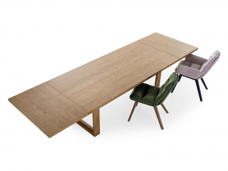 Masa extensibila Linea U, dimensiuni variate, lemn masiv de stejar, panel furniruit si otel, mutiple finisaje disponibile, stil japandi [31]