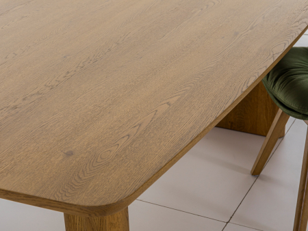 Masa extensibila ovalizata Rimini, dimensiuni variate, lemn masiv de stejar si panel furniruit, mutiple finisaje disponibile, stil japandi [7]