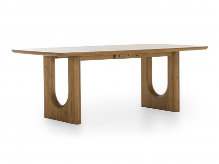 Mobila Dining - Masa extensibila ovalizata Rimini, dimensiuni variate, lemn masiv de stejar si panel furniruit, mutiple finisaje disponibile, stil japandi