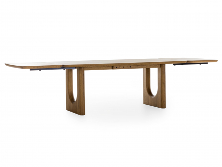 Masa extensibila ovalizata Rimini, dimensiuni variate, lemn masiv de stejar si panel furniruit, mutiple finisaje disponibile, stil japandi [25]