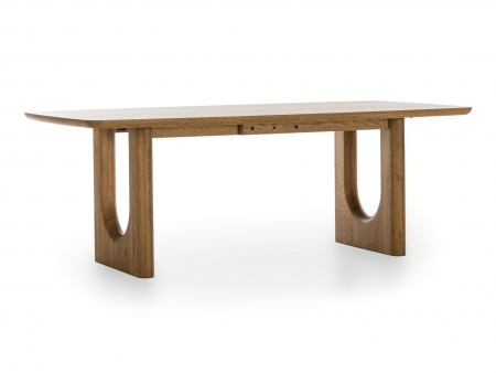 Masa extensibila ovalizata Rimini, dimensiuni variate, lemn masiv de stejar si panel furniruit, mutiple finisaje disponibile, stil japandi [5]