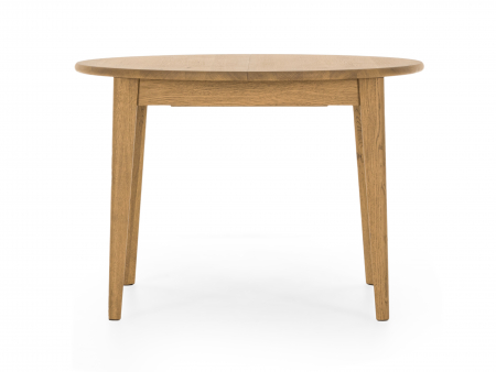 Masa extensibila rotunda Atlas D110/150cm, lemn masiv de stejar, multiple finisaje disponibile, stil modern [2]