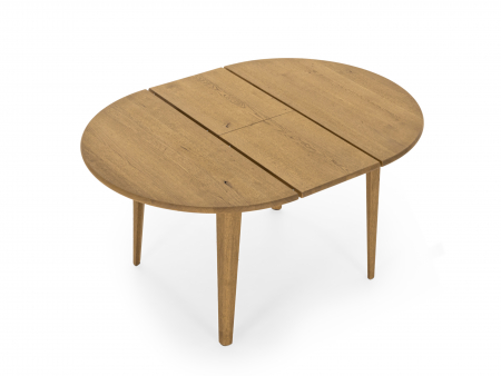 Masa extensibila rotunda Atlas D110/150cm, lemn masiv de stejar, multiple finisaje disponibile, stil modern [12]