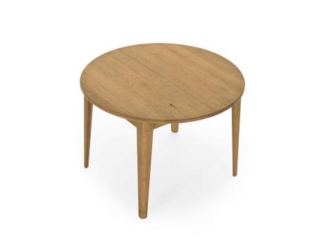 Masa extensibila rotunda Atlas D110/150cm, lemn masiv de stejar, multiple finisaje disponibile, stil modern [8]