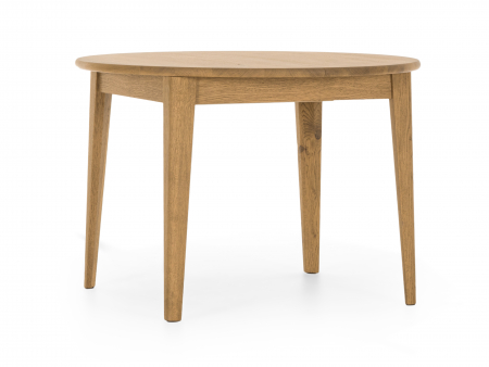 Masa extensibila rotunda Atlas D110/150cm, lemn masiv de stejar, multiple finisaje disponibile, stil modern [6]
