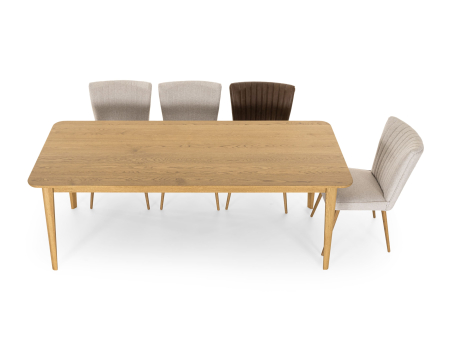 Masa lemn masiv stejar Atlas 210cm, finisaj Castle Oak, stil modern [1]