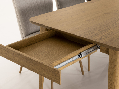 Masa lemn masiv stejar Atlas 210cm, finisaj Castle Oak, stil modern [9]