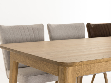 Masa lemn masiv stejar Atlas 210cm, finisaj Castle Oak, stil modern [8]