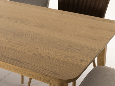 Masa lemn masiv stejar Atlas 210cm, finisaj Castle Oak, stil modern [10]