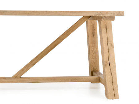 Masa dreptunghiulara Lombardy 240cm, lemn masiv de stejar, mutiple finisaje disponibile, stil rustic [17]