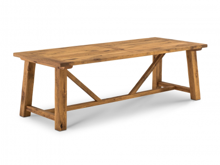 Masa dreptunghiulara Lombardy 240cm, lemn masiv de stejar, mutiple finisaje disponibile, stil rustic [5]