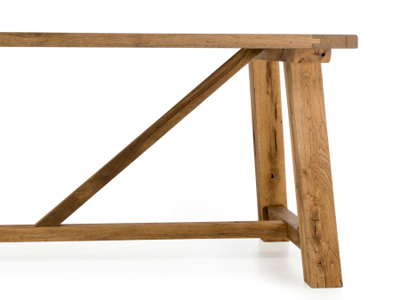 Masa dreptunghiulara Lombardy 240cm, lemn masiv de stejar, mutiple finisaje disponibile, stil rustic [8]