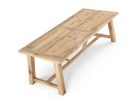 Masa dreptunghiulara Lombardy 240cm, lemn masiv de stejar, mutiple finisaje disponibile, stil rustic [14]