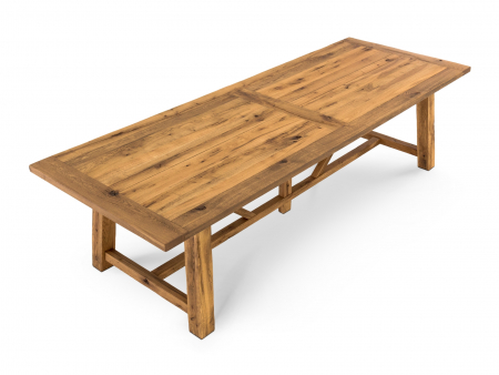 Masa dreptunghiulara Lombardy 300cm, lemn masiv de stejar, mutiple finisaje disponibile, stil rustic [1]