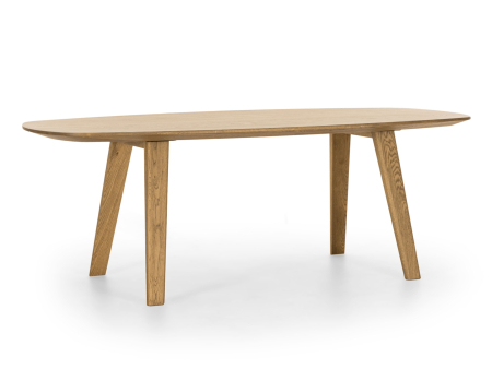 Masa ovalizata Surf Home 220cm (A), lemn de stejar, finisaj Castle Oak, stil contemporan SALE [4]