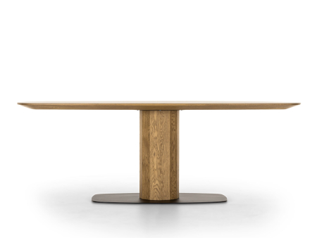 Masa ovalizata Surf Telur 220cm (I), lemn de stejar, finisaj Castle Oak, stil contemporan SALE [3]