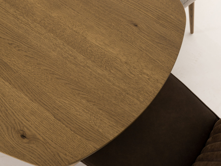 Masa ovalizata Surf Telur 220cm (I), lemn de stejar, finisaj Castle Oak, stil contemporan SALE [6]