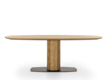 Masa ovalizata Surf Telur 220cm (I), lemn de stejar, finisaj Castle Oak, stil contemporan SALE [10]