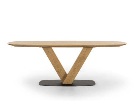 Masa ovalizata Surf Elegance 220cm (V), lemn de stejar, finisaj Castle Oak, stil contemporan SALE [10]