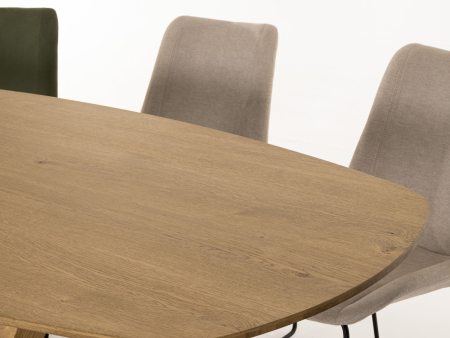 Masa ovalizata Surf Elegance 220cm (V), lemn de stejar, finisaj Castle Oak, stil contemporan SALE [12]
