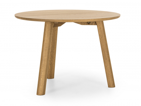 Masa rotunda Veneto D110cm, picioare si blat din lemn masiv de stejar, multiple finisaje disponibile, stil contemporan [5]