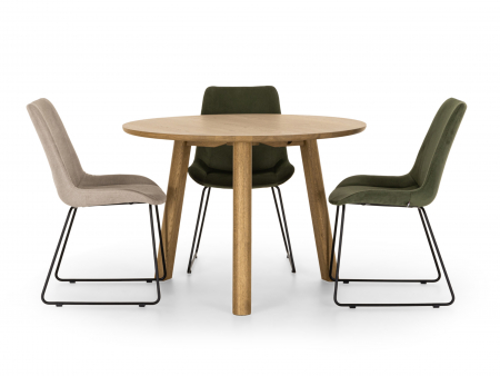 Masa rotunda Veneto D110cm, picioare si blat din lemn masiv de stejar, multiple finisaje disponibile, stil contemporan [6]