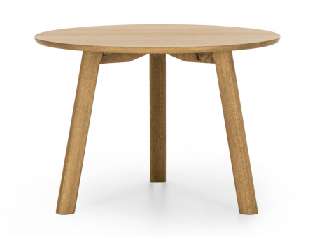 Masa rotunda Veneto D110cm, picioare si blat din lemn masiv de stejar, multiple finisaje disponibile, stil contemporan [4]