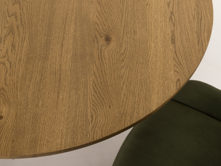 Masa rotunda Veneto D110cm, picioare si blat din lemn masiv de stejar, multiple finisaje disponibile, stil contemporan [8]