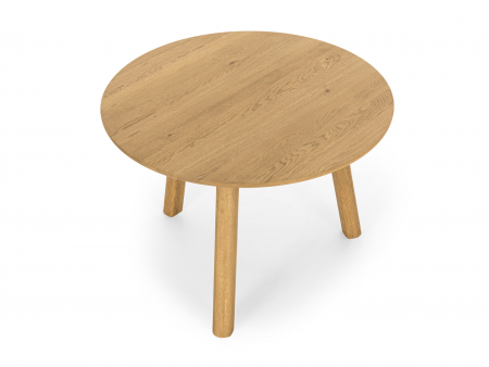 Masa rotunda Veneto D110cm, picioare si blat din lemn masiv de stejar, multiple finisaje disponibile, stil contemporan [7]