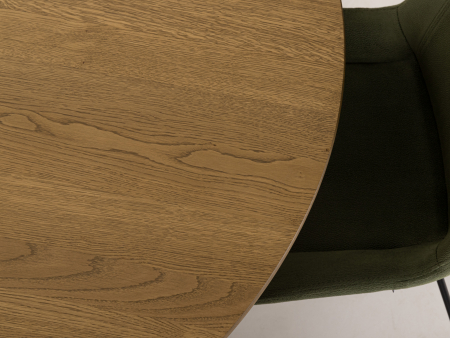 Masa rotunda Veneto D130cm, picioare si blat din lemn masiv de stejar, multiple finisaje disponibile, stil contemporan [9]