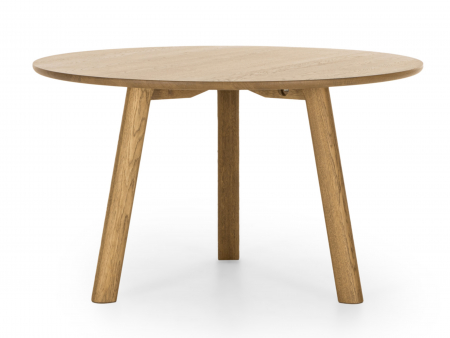 Masa rotunda Veneto D130cm, picioare si blat din lemn masiv de stejar, multiple finisaje disponibile, stil contemporan [4]