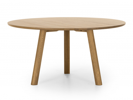 Masa rotunda Veneto D150cm, picioare si blat din lemn masiv de stejar, multiple finisaje disponibile, stil contemporan [1]