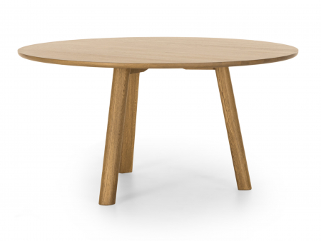 Masa rotunda Veneto D150cm, picioare si blat din lemn masiv de stejar, multiple finisaje disponibile, stil contemporan [7]