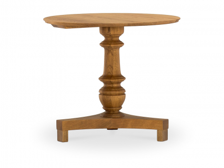 Masuta cafea rotunda Cleo D60cm, lemn masiv de stejar, mutiple finisaje disponibile, stil clasic [3]