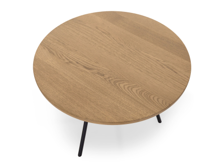 Masuta cafea Osaka D60x40cm, placa lemn masiv de stejar, picioare metalice, multiple finisaje disponibile, stil contemporan [1]