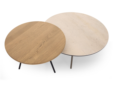 Masuta cafea Osaka D60x40cm, placa lemn masiv de stejar, picioare metalice, multiple finisaje disponibile, stil contemporan [4]