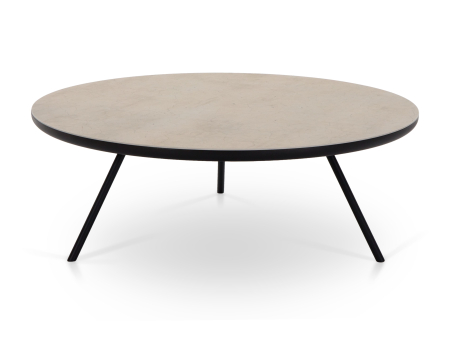 Living - Masuta cafea Osaka D80x30cm, placa ceramica, picioare metalice, multiple finisaje disponibile, stil contemporan