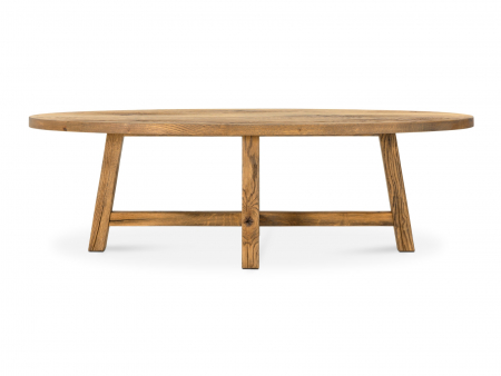 Masuta cafea ovala Lombardy 130cm, lemn masiv de stejar, mutiple finisaje disponibile, stil rustic [7]