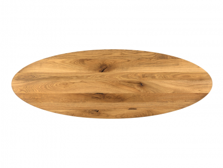 Masuta cafea ovala Lombardy 160cm, lemn masiv de stejar, mutiple finisaje disponibile, stil rustic [3]