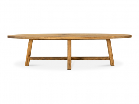 Masuta cafea ovala Lombardy 160cm, lemn masiv de stejar, mutiple finisaje disponibile, stil rustic [4]