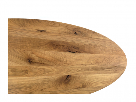 Masuta cafea ovala Lombardy 160cm, lemn masiv de stejar, mutiple finisaje disponibile, stil rustic [8]
